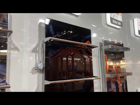 Стеклянный полотенцесушитель Sunway SWGT/SWGT-T/SWGT-RA черный.