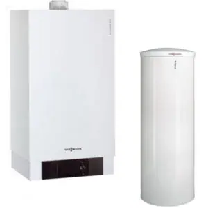 Centrala termica Viessmann Vitodens 200-W, 60 kW, cu boiler Vitocell, monovalent, de 300 litri (B2HAL56)