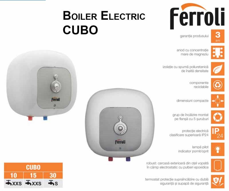 Boiler-Electric-Ferroli-Cubo-SG-10-Caracteristici