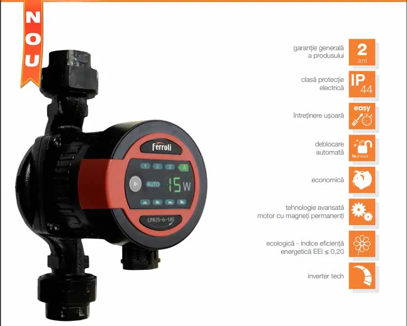 Pompa-Ferroli-LPA-25-6-180-caracteristici