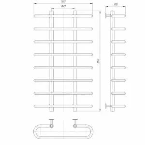 Calorifer baie uscator prosop cu apa Orbita 8, Inox