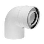 Rezervor de flexibil pentru sisteme de climatizare și ventilație, din PVC alb, pentru conectare și drenaj în instalații HVAC.