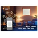 Controler inteligent pentru încălzire UDEN-S, compatibil cu Google Play și App Store, pentru reglarea temperaturii și conectivitate Wi-Fi, ideal pentru sisteme de încălzire moderne.
