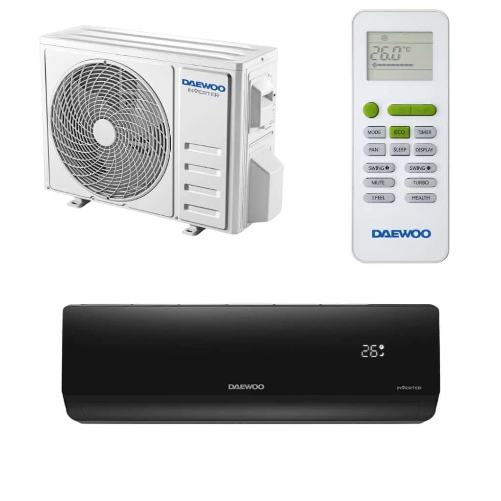 Aer conditionat 18000 BTU Daewoo Inverter, Negru ,A++/A+++, Eco-Mode(DAC-18CHSDB-NK)