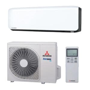 Aer conditionat Mitsubishi Heavy Industries 12000 BTU Harakuze cu Clasa energetica A+++, Black and White (SRK35ZS-WFB SRC35ZS-W2)
