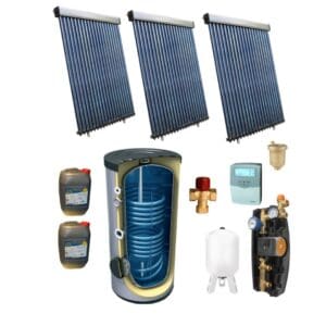 Sistem panouri solare presurizat pentru 15 persoane Panosol Confort cu boiler de 750L