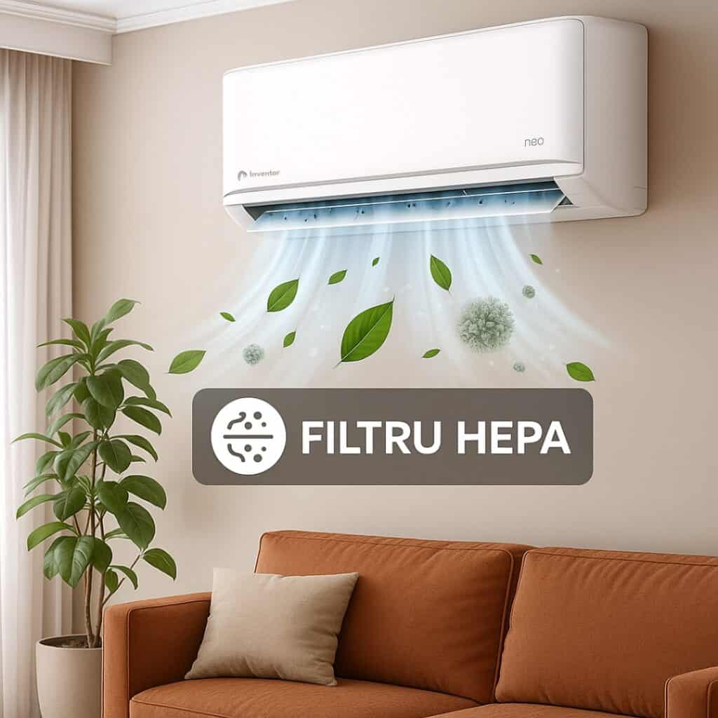 Aer conditionat Inventor 18000 BTU NEO 2 cu Filtru HEPA si Lampa UV (N2UVI18+N2UVO18) 2 Inventor 2