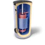 Rezervor de acumulare pentru boiler cu element de încălzire și sistem de izolație.Îmbunătățește eficiența sistemului de încălzire și asigură o distribuție uniformă a apei calde în locuință.