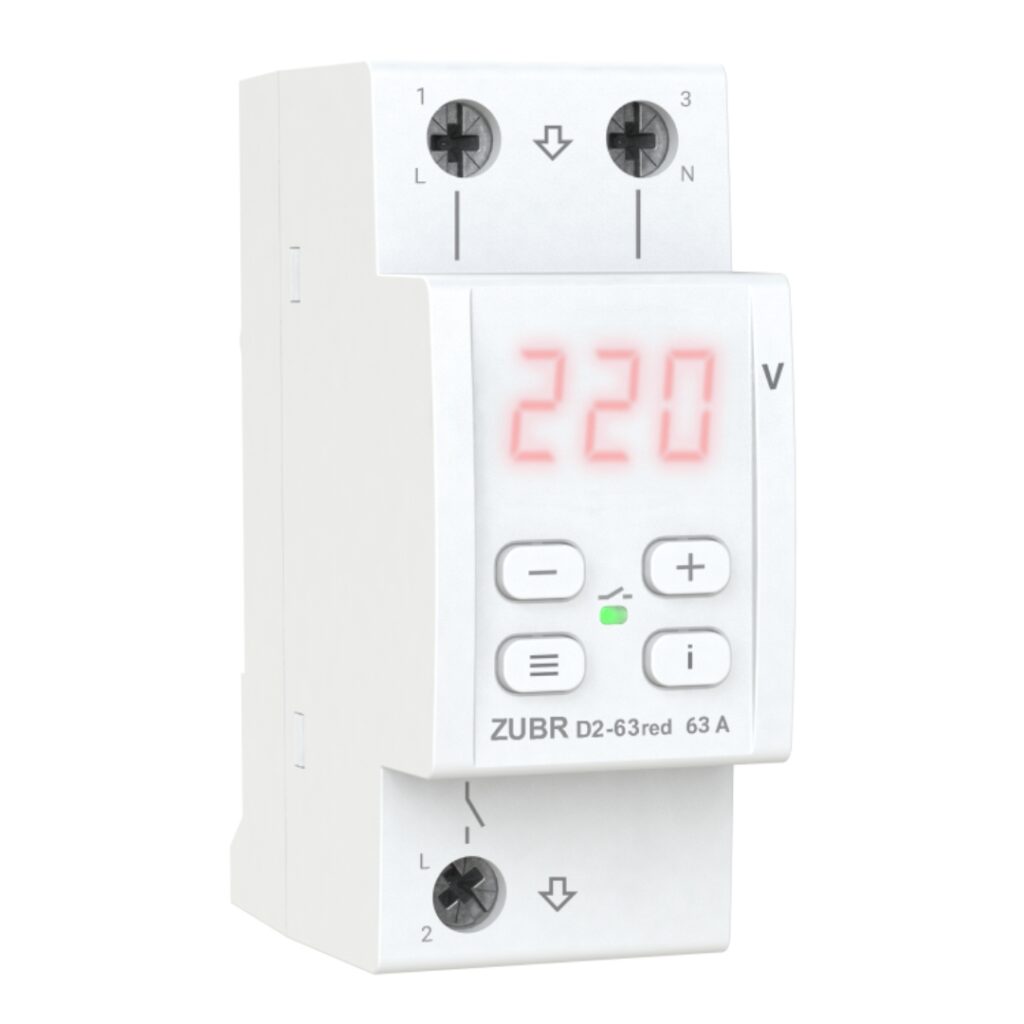 Releu de protectie tensiune ZUBR D2 Red 40A Monofazat