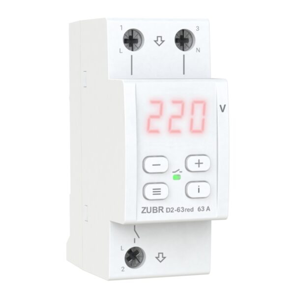 Releu de protectie tensiune ZUBR D2 Red 40A Monofazat