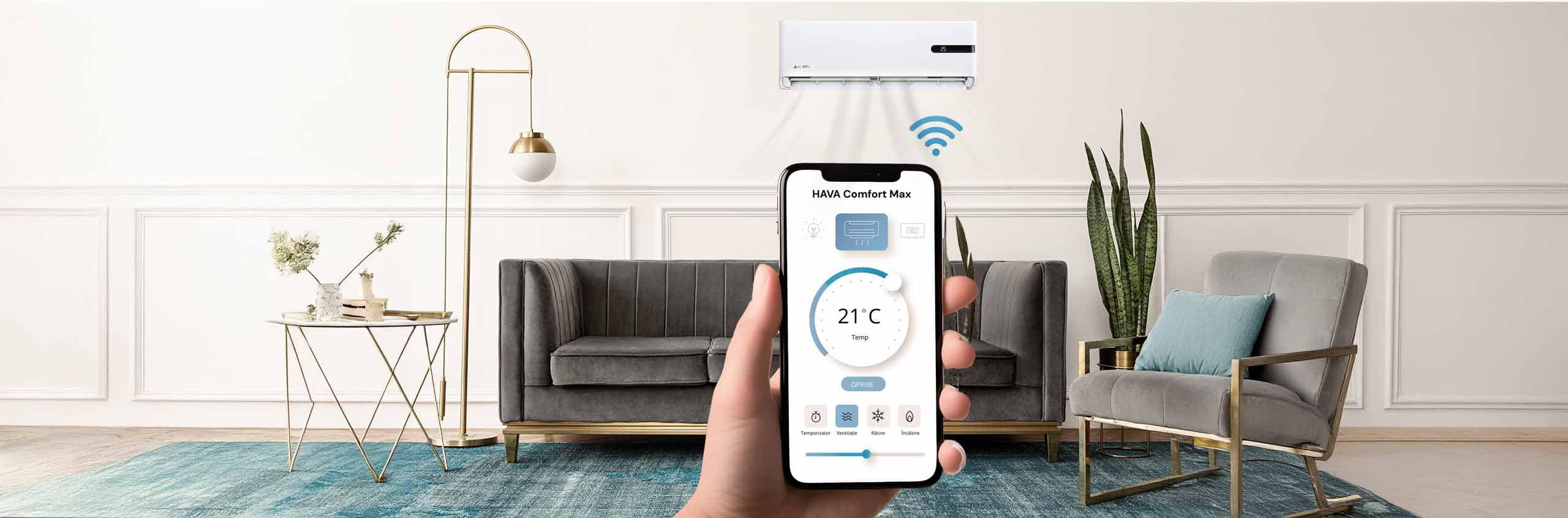 Control aplicatie Aer conditionat HAVA Comfort Max 9000 BTU Wi Fi I